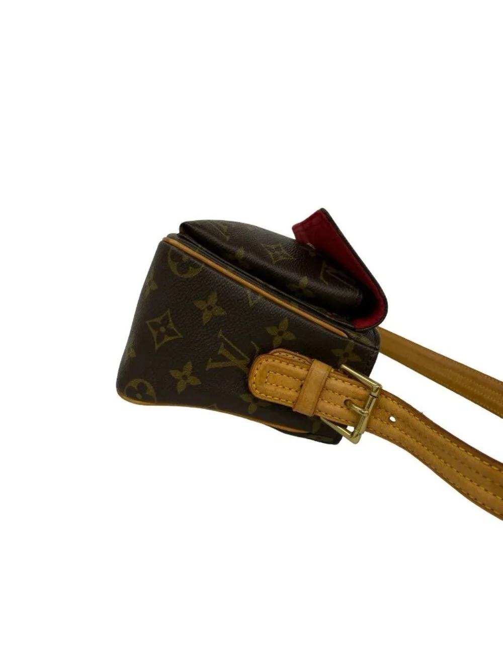 Louis Vuitton Viva-Cite MM Monogram Leather Shoulder Bag Brown